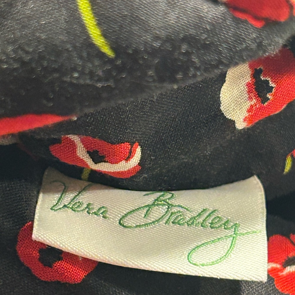 Vera Bradley Quilted Ring Handle Tote Floral Drawstring Bag Retired Pattern - Picture 6 of 12